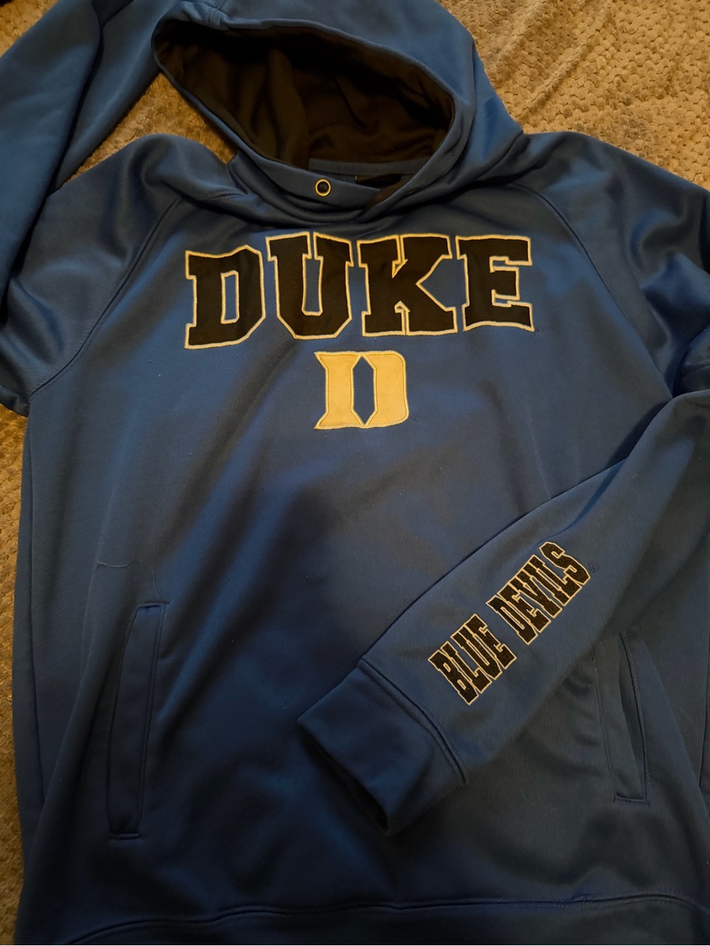 Duke Blue Devils Hooded Sweatshirt - Blue with white lettering